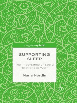 cover image of Supporting Sleep